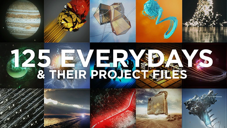 125组创意C4D工程免费下载，精致场景特效动画完整源文件下载125 EVERYDAY PROJECT FILES