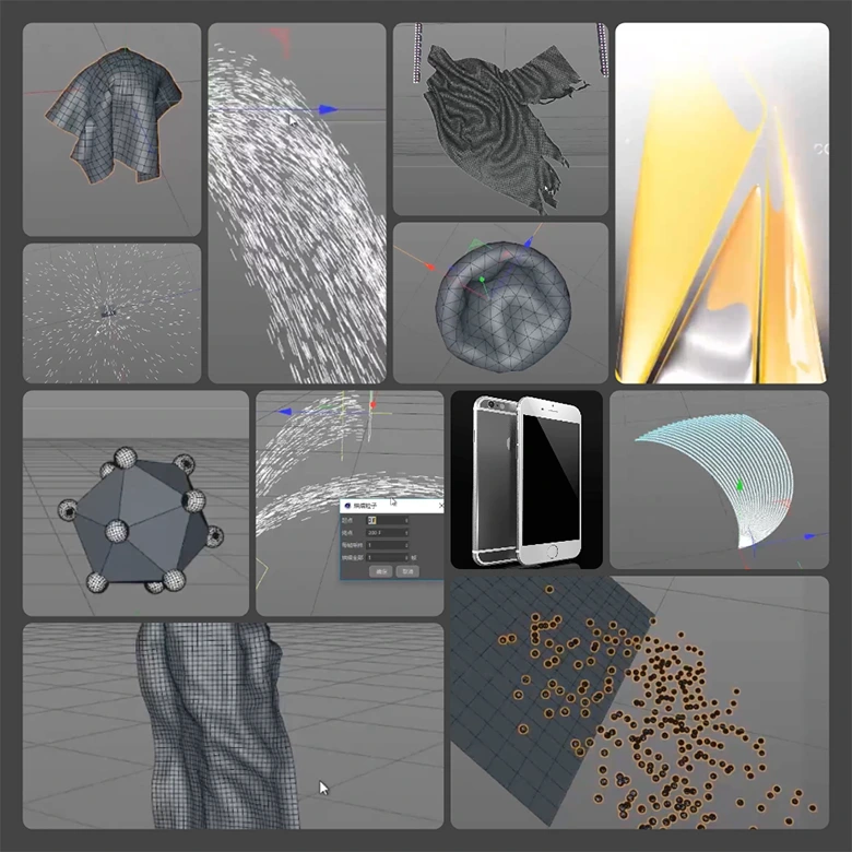 【C4D建模材质动画渲染特效全流程】包含NURBS建模/动力学/MoGraph/灯光材质/标签工具/四大案例实战